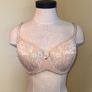 Victoria's Secret Floral Lace Bra - Tan
